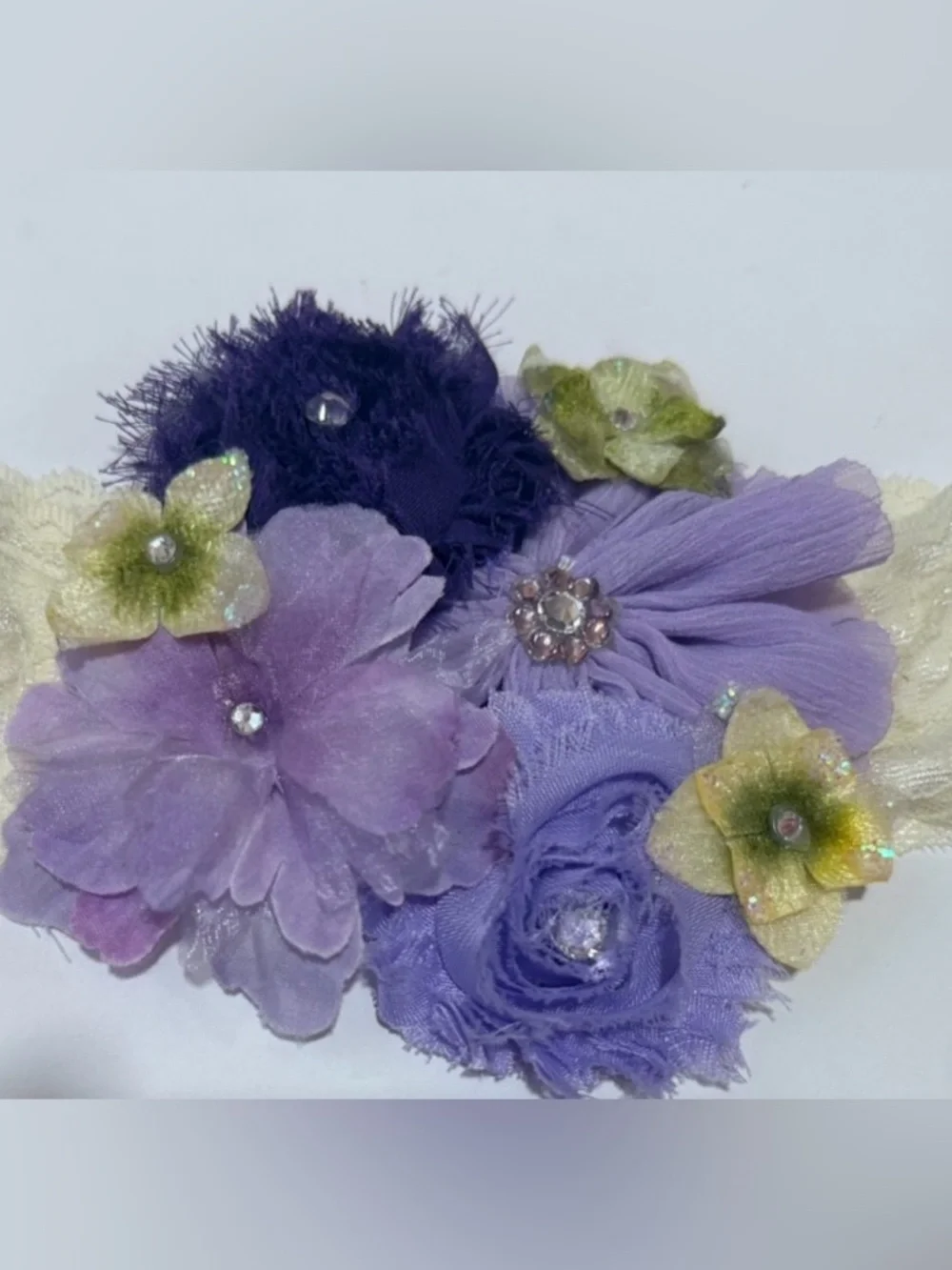 Purple Floral Baby Girls Headband